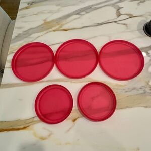 Set of 5 - Circo Hot Pink Microwave safe plates